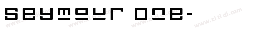 Seymour One字体转换